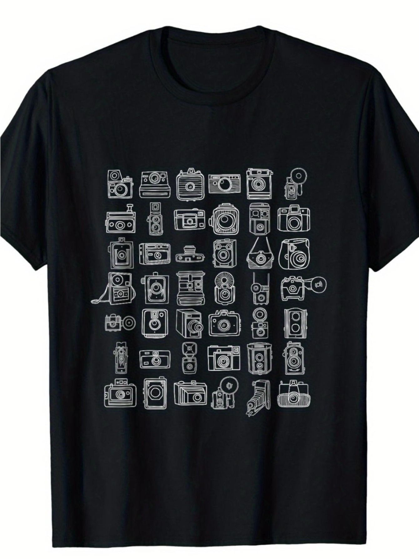 Photography Graphic Design - 카메라 디자인이 돋보이는 남성용 그래픽 티셔츠