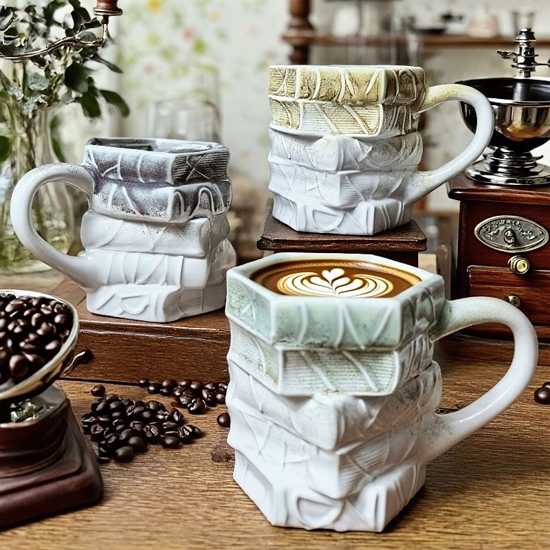 120ML-200ML 크리에이티브 뉴 페인티드 북 컵  - Photography Coffee 리뷰 및 가격