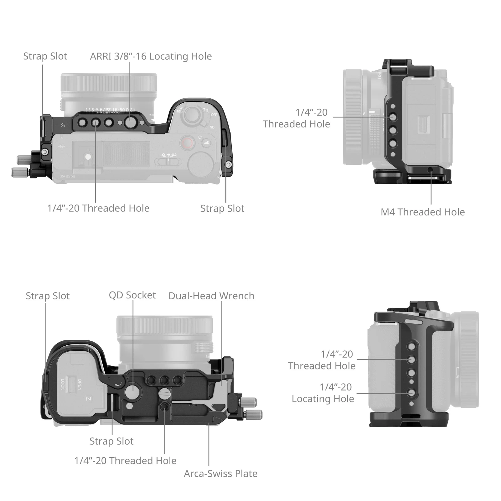 소니 ZV-E10 II용 Smallrig HawkLoc - Camera Cage Baseplate 리뷰 및 가격