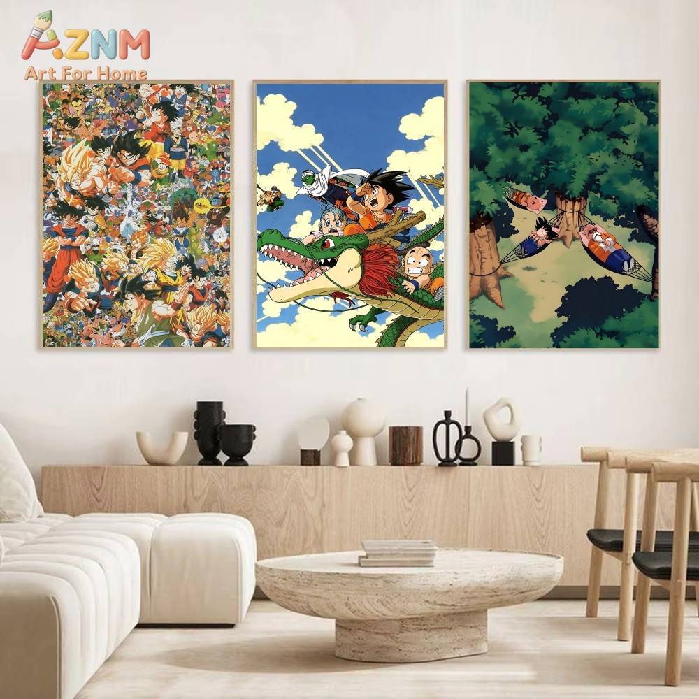 AZNM 드래곤 볼 Z 프레임 없는 캔버스 프린트 고쿠 - Photography Anime 리뷰 및 가격
