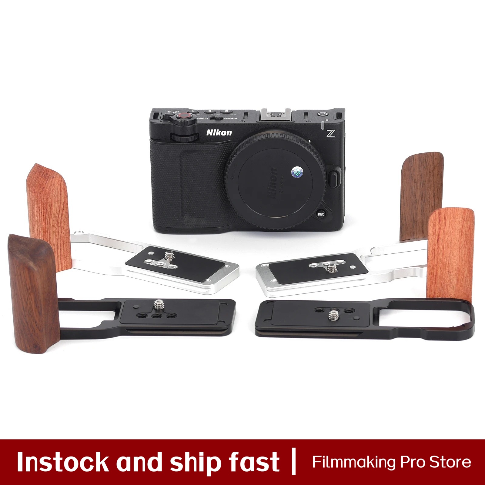 니콘 ZR 카메라용 가장 적합한 목재 손잡이 알루미늄  - Camera Cage Baseplate 리뷰 및 가격