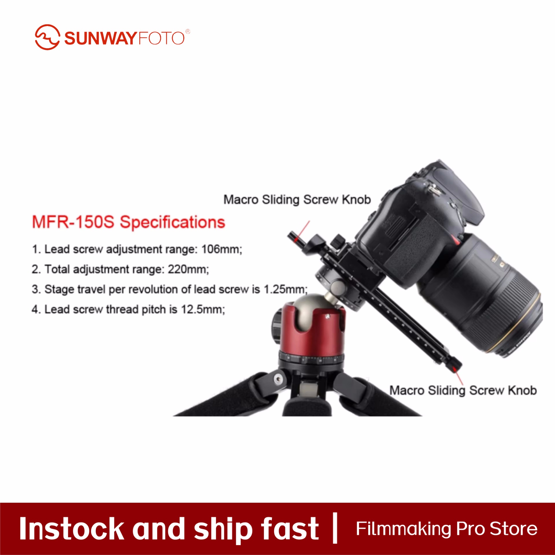 SUNWAYFOTO 카메라 액세서리 삼각대 헤드 매크로 - Camera Slider Rail 리뷰 및 가격